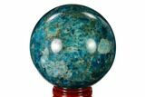 Bright Blue Apatite Sphere - Madagascar #154234-1